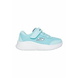 Pantofi sport Skech-Lite Pro cu insertii de piele ecologica si velcro - Alb optic/Albastru glaciar imagine