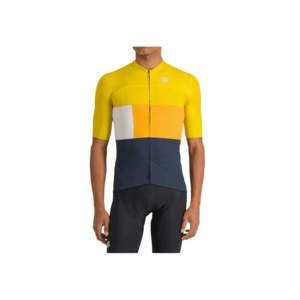 Tricou ciclism barbati Snap - Galben/Albastru imagine