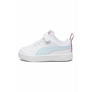 Pantofi sport unisex Rickie AC+ din piele ecologica cu inchidere velcro - Alb/Albastru pastel/Roz imagine