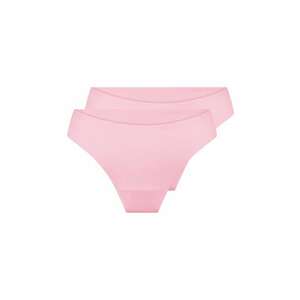 Set de chiloti tanga fara cusaturi - 2 perechi - Roz pastel imagine