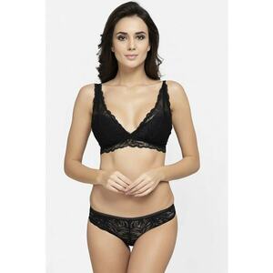 Sutien triunghiular de dantela - Negru imagine