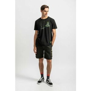 Tricou unisex de bumbac cu imprimeu - Verde/Negru stins imagine