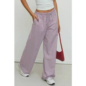 Pantaloni visiniu cu talie elastica - Visiniu imagine