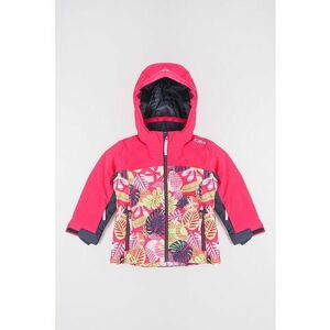 Jacheta impermeabila cu imprimeu tropical pentru schi - Negru/Fucsia/Galben neon imagine