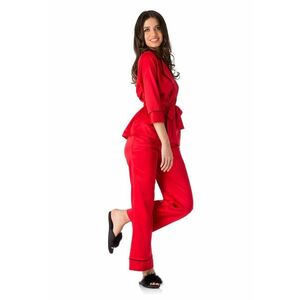 Pijama din satin Iris - Rosu imagine
