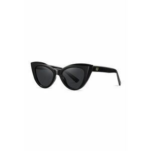 Ochelari de soare cat-eye cu lentile polarizate - Negru imagine
