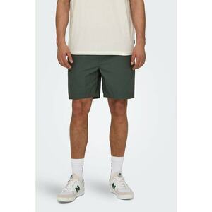 Pantaloni scurti cu buzunare oblice Tel - Verde inchis imagine