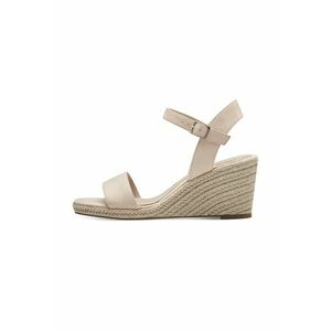 Sandale-espadrile cu talpa wedge - Alb murdar imagine