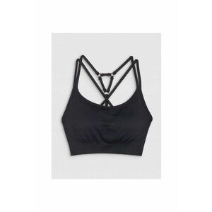 Bustiera sport pentru yoga - sustinere redusa - negru - imagine