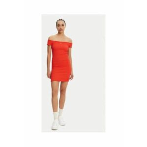Rochie de vara - portocalie - 90% bumbac - 8% poliester - 2% elastan imagine
