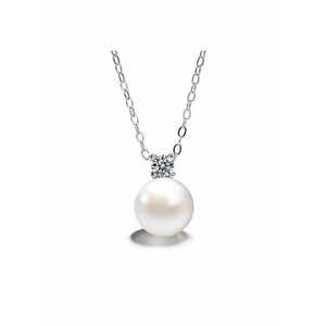 Colier din Argint 925 - Minimalist cu perla - 6096 imagine