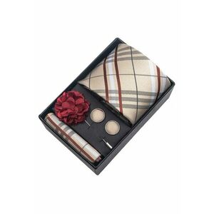Set masculin 4 piese 6064 - Bej multicolor imagine