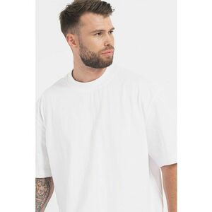 Tricou din bumbac cu decolteu la baza gatului Timm - Alb imagine