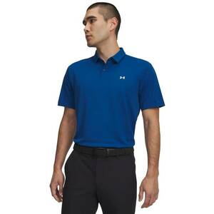 Tricou polo cu logo si protectie UPF - Albastru royal imagine