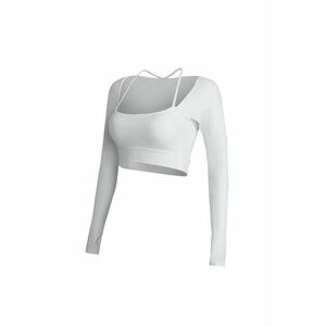 Bluza crop pentru antrenament Club Level - Alb imagine