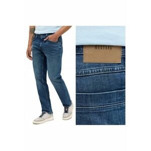 Blugi Barbati - Washington Straight - Straight Fit - Fermoar - Lungi - 5 Buzunare - Bumbac - Albastru - Albastru imagine