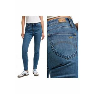 Blugi Dama - CBL - Slim Fit - Talie Medie - Fermoar - Lungi - 5 Buzunare - Bumbac - Albastru - Albastru imagine