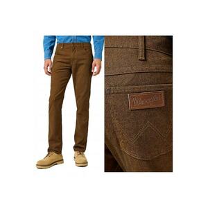 Blugi Barbati - Greensboro - Straight Fit - Talie Joasa - Fermoar - Lungi - 5 Buzunare - Bumbac - Maro - Maro deschis imagine