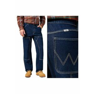 Blugi Barbati - Relaxed Straight - Straight Fit - Talie Medie - Fermoar - Lungi - 5 Buzunare - Bumbac - Albastru - Albastru imagine