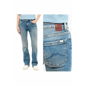 Blugi Dama - Shelby Slim Boot - Slim Fit - Talie Medie - Fermoar - Lungi - 5 Buzunare - Bumbac - Albastru - Albastru imagine