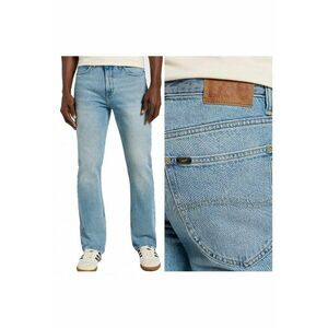 Blugi Barbati - Leon - Straight Fit - Talie Medie - Fermoar - Lungi - 5 Buzunare - Bumbac - W36-L32 US - Albastru imagine