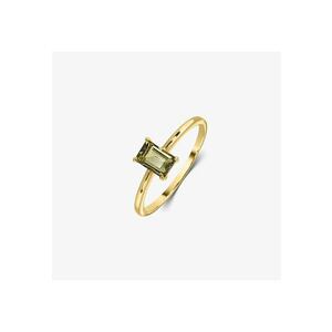 Inel din argint Golden Tessa - Moldavit imagine