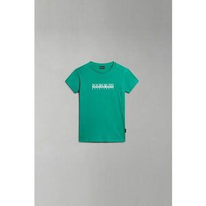 Tricou din bumbac cu imprimeu logo Box - Verde imagine