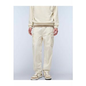 Pantaloni cargo din bumbac Tures - Alb murdar imagine