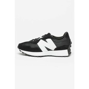 Pantofi sport unisex de piele intoarsa cu garnituri de plasa 327 - Negru imagine