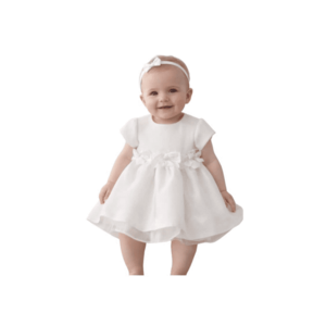 Rochie de botez pentru fetite iDO din Punto Milano si organza eleganta si delicata imagine