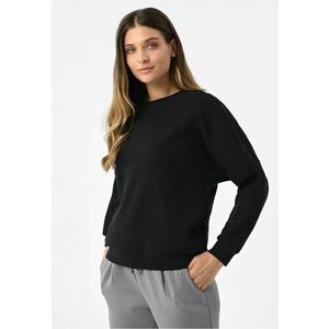 Bluza de trening lejera din amestec din bumbac uni - B-Allure - negru - Negru imagine