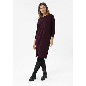 Rochie midi sumpradimensionata tricotata G-Pearl - visiniu - Visiniu imagine