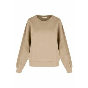 Bluza de trening lejera din amestec din bumbac uni - B-Allure - bej - Bej imagine