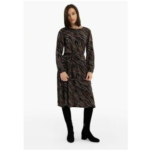Rochie midi din viscoza cu model - G-Maize - maro - Maro imagine