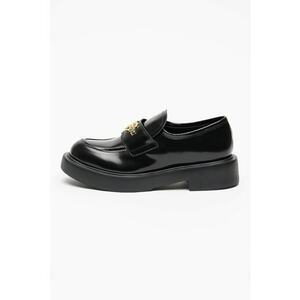 Pantofi loafer din piele lacuita City - Negru imagine