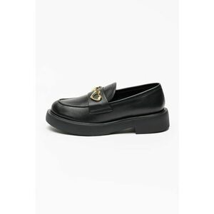 Pantofi loafer din piele cu detaliu metalic City - Auriu/Negru imagine