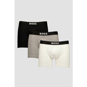 Set de boxeri cu logo One - 3 perechi - Alb/Negru/Gri melange imagine