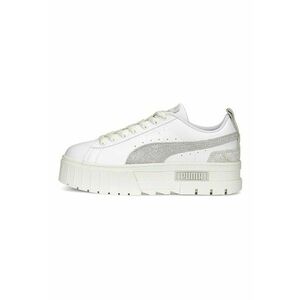 Pantofi sport cu garnituri de piele intoarsa Mayze Thrifted - Alb/Gri cenusiu imagine