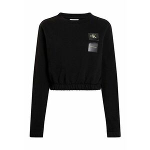 Bluza crop de trening din amestec de bumbac organic - Negru imagine