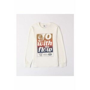 Bluza cu imprimeu pentru baieti - 4.7702 - Alb Natural imagine