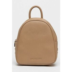 Rucsac din piele ecologica cu logo metalic supradimensionat Zaino - Maro camel imagine