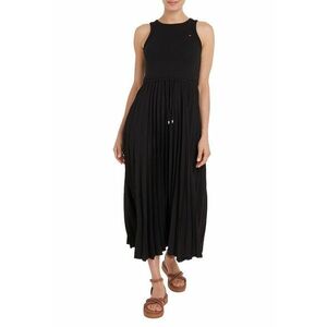 Rochie midi plisata - Negru imagine