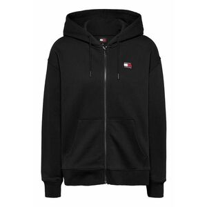 Hanorac cu fermoar si detalii logo - Negru imagine