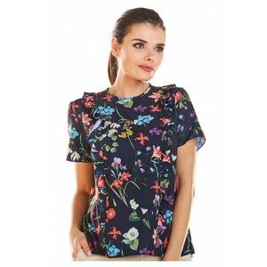 Bluza dama - Poliester - Bleumarin - model flori imagine