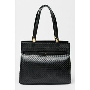 Geanta shopper din piele ecologica cu aspect texturat Bergamotto - Negru imagine