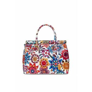 Geanta din piele cu flori Gioia model - Multicolor imagine