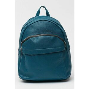 Rucsac de piele ecologica cu aspect texturat - Albastru petrol imagine