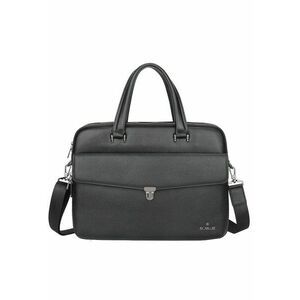 Geanta messenger din piele Emerson - Negru imagine