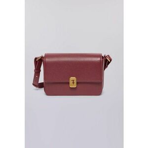 Geanta crossbody de piele cu logo - Rosu imagine