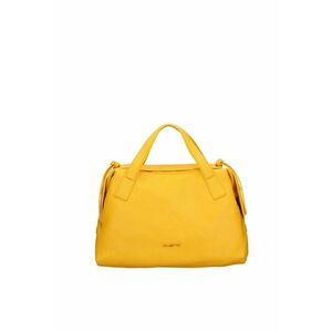 Geanta shopper de piele ecologica - Galben inchis imagine